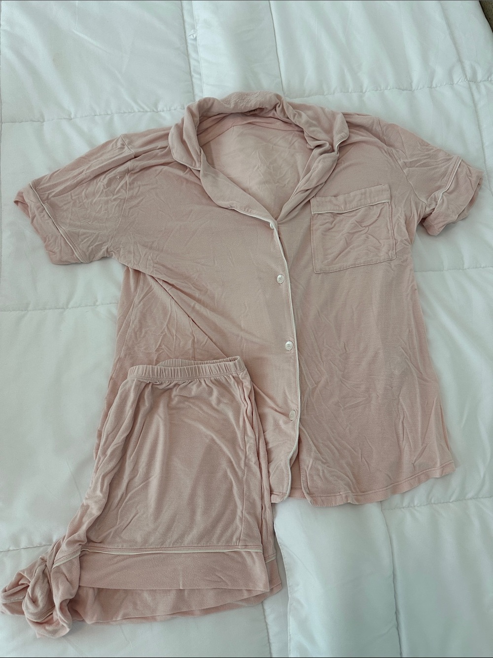 Eberjey Blush Short Sleeve Button-Front Pajama Set